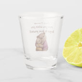 Vriendschap Teddy Bear houdt van je Inspirerend Shot Glas (Achterkant)