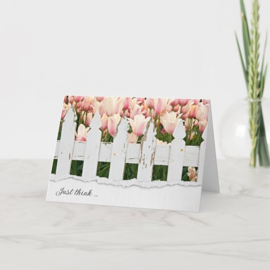 Vriendschap Tulpen en oude hek Kaart (Voorkant)