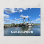 Vriendschap van het Salem-schip in Salem Massachus Briefkaart (Voorkant)