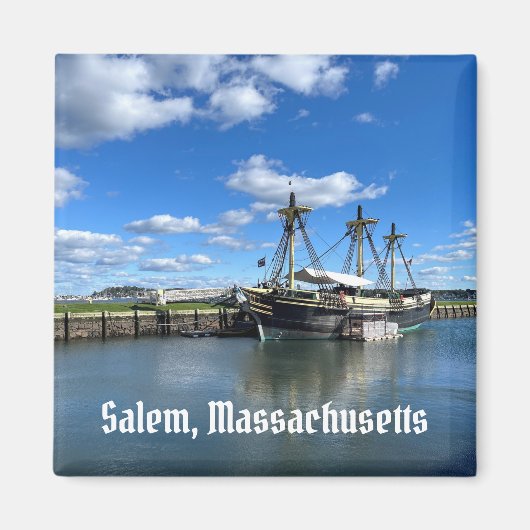 Vriendschap van het Salem-schip in Salem Massachus Magneet (Voorkant)
