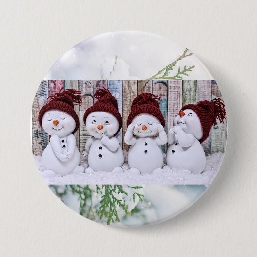 Vriendschap verwarmt een koude dag ronde button 7,6 cm (Voorkant)