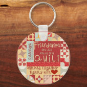 Vriendschappen zijn als quilts key chains / ring sleutelhanger (Voorkant)