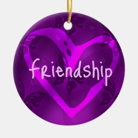 Vriendschaps Hart Ornament (Voorkant)