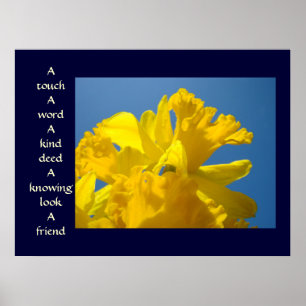 Vriendschaps kunstprints Genezende Aanraking Lente Poster