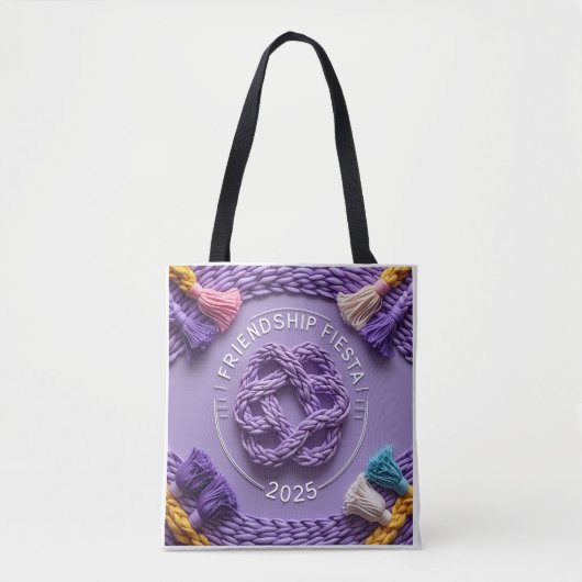 Vriendschaps Raffia Feest Draagtas (Voorkant)