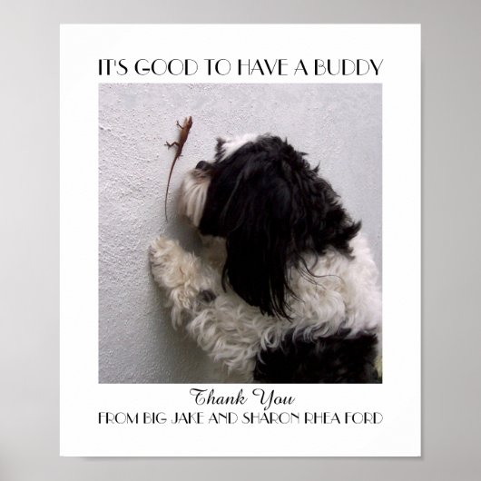 Vriendschapsboeddy Poster met Mijn hond (Voorkant)