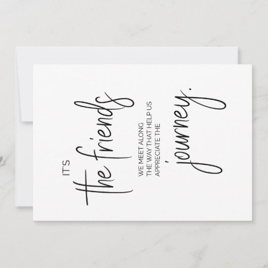 Vriendschapscitaat, speciaal citaat over vrienden feestdagenkaart (Voorkant)