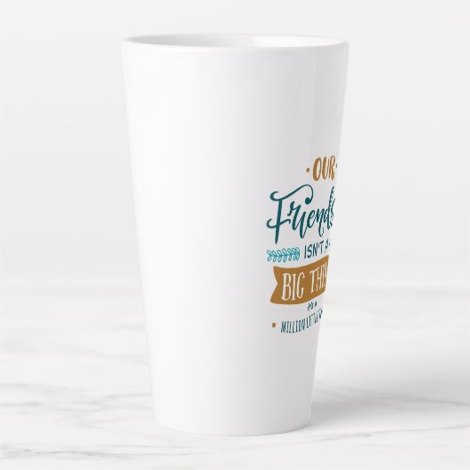 Vriendschapsdag belangrijk latte mok (Voorkant)