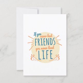 Vriendschapsdag geen leven zonder vrienden kaart
