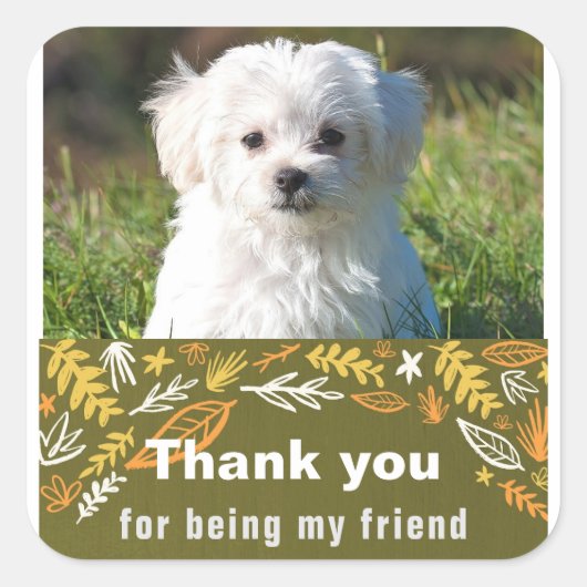 Vriendschapsdag Vierkante Sticker (Voorkant)