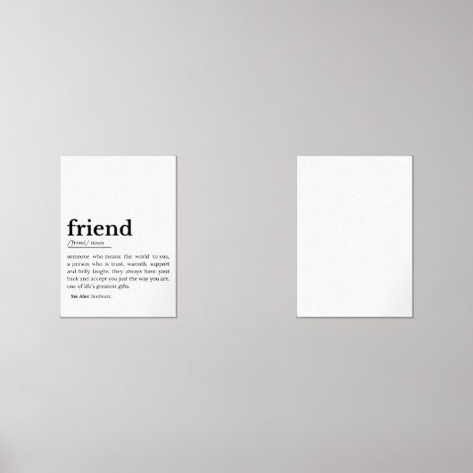 Vriendschapsdefinitie - oprechte betekenis muurkunst sets (Voorkant)