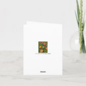 Vriendschapsdier Kaart met Zinnia Flowers (Achterkant)