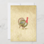 Vriendschapsdiner  Turkije Antiek Papier Kaart (Achterkant)