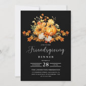 Vriendschapsdiner Waterverf Herfst Pompoen Kaart (Voorkant)