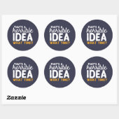 Vriendschapsdoelen dat is een verschrikkelijk idee ronde sticker (Vel)