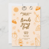 Vriendschapsfeest Herfst Herfst Diner Kaart (Voorkant)