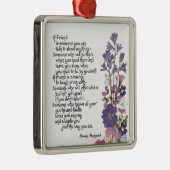 vriendschapsgedicht metalen ornament (Rechts)