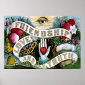 Vriendschapsliefde en waarheid poster (Voorkant)