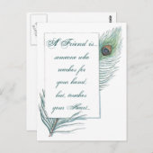 Vriendschapsliefde Quote Inspirerend Peacock Briefkaart (Voorkant / Achterkant)