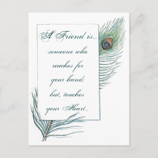 Vriendschapsliefde Quote Inspirerend Peacock Briefkaart (Voorkant)