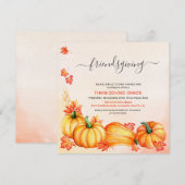 vriendschapsschenking | Thanksgiving Dinner Invita Kaart (Voorkant / Achterkant)