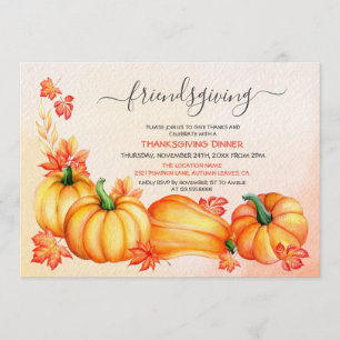 vriendschapsschenking Thanksgiving Dinner Invita Kaart