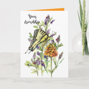 Vriendschapstuin in mijn hart Vlinderbloemen Kaart