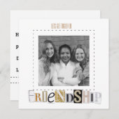 Vriendschapsuitnodigingen Kaart (Voorkant / Achterkant)