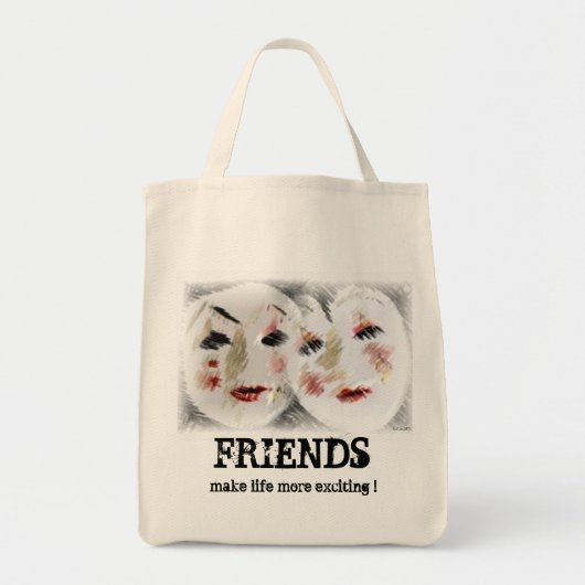 Vriendschapsvrouw Canvas tas (Voorkant)