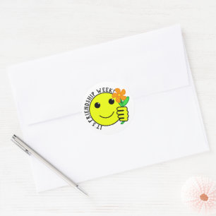 Vriendschapsweek Ronde Sticker