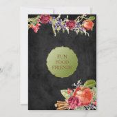 Vriendsgeven Diner Herfst Appels Kaneel Rozen Kaart (Achterkant)