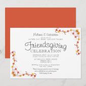 Vriendsgeven Potluck Feest Thanksgiving Diner Kaart (Voorkant / Achterkant)