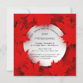 Vriendsgiving Rode Herfst bladeren | THANKSGIVING Kaart (Voorkant)