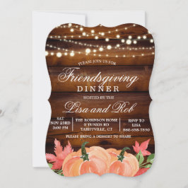 Vriendsgiving rustieke Herfst pompoen uitnodiging