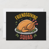 Vriendsgiving Squad Turkije Diner Gift Matching Feestdagenkaart (Voorkant)