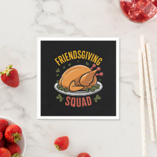 Vriendsgiving Squad Turkije Diner Gift Matching Servet