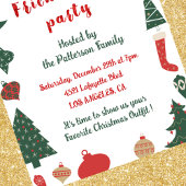 Vriendsmas uitnodigingen Schattigee kerstbomen sok