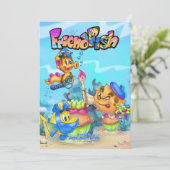 VriendVis schattige cartoon  Kaart (Staand voorkant)