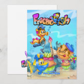 VriendVis schattige cartoon  Kaart (Voorkant / Achterkant)