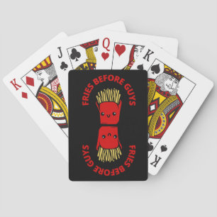 VRIES VÓÓR GUYS grappige franse friet Pokerkaarten