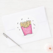 Vries voor jongens ronde sticker (Envelop)