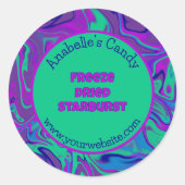 Vriesdrogen gedroogd Snoep Kleurrijke Cool Custom Ronde Sticker (Voorkant)