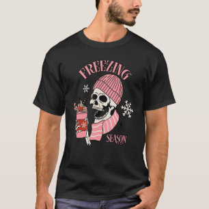 Vriesseizoen Skelet Drink Koffie T-shirt