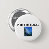 vrij 3, PIXIE FIRE ROCKS Ronde Button 5,7 Cm (Voorkant /achterkant)