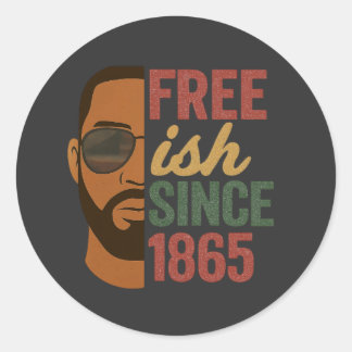 Vrij-achtig sinds 1865 Juneteenth Black History Ronde Sticker