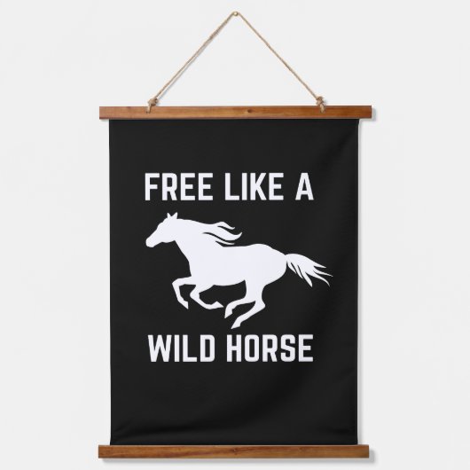 Vrij als een wild paard hangend wandkleed (Voorkant)