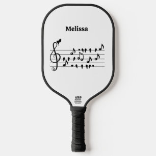 Vrij als vogel, zangvogels die als muzikale noten pickleball paddle