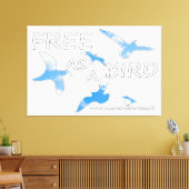 Vrij als vogelvrij canvas afdruk (Insitu (Woonkamer))