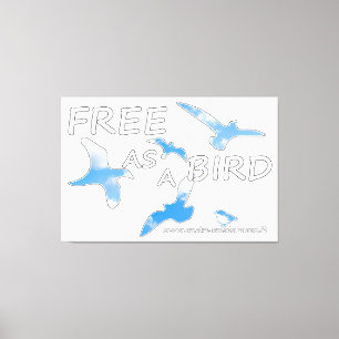 Vrij als vogelvrij canvas afdruk
