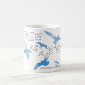 Vrij als vogelvrij koffiemok (Center)